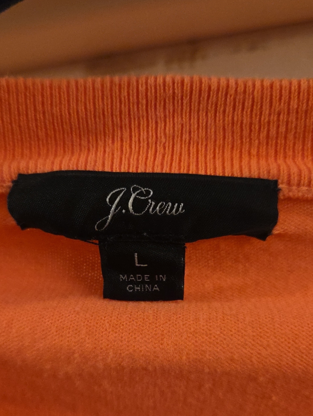 J. Crew Sequin Floral Embroidered Jackie Cardigan Sweater Coral/Peach Size L - Picture 3 of 5